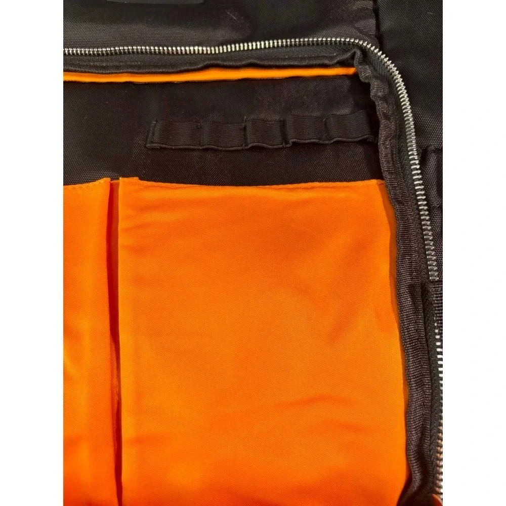 Koi Design A184 Backpack Black Orange Lining Medical Utility Bag Travel Gorpcore